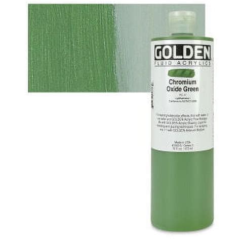 Golden Fluid Acrylic Paint 16 Oz Chromium Oxide Green Walmart