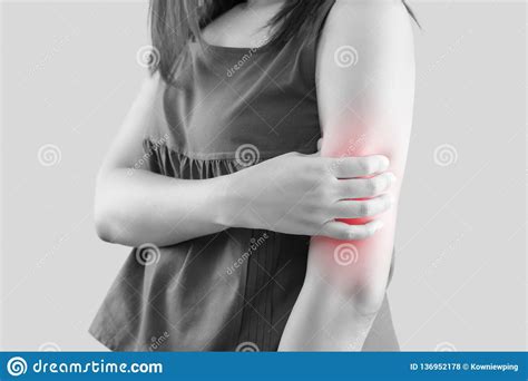 Upper Arm Pain, People with Body-muscles Problem. Stock Photo - Image ...