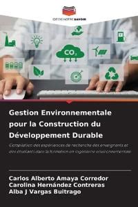 Gestion Environnementale Pour La Construction Du D Veloppement Durable