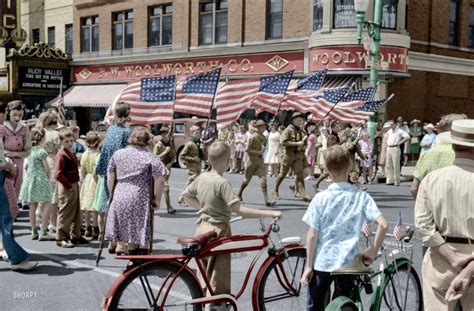 Fourth And Main Colorized 1941 Shorpy Old Photos Framed Prints