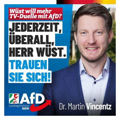 Dr Vincentz AfD fordert Wüst zum Rededuell heraus AfD Fraktion NRW