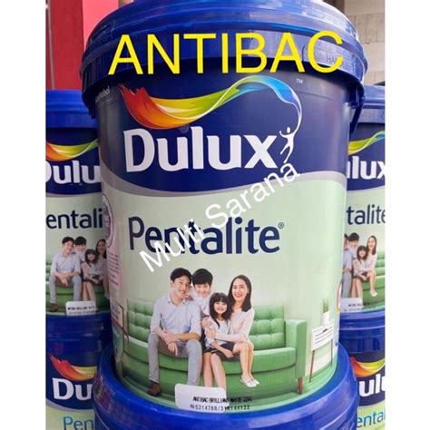 Jual Dulux Pentalite Brilliant White Antibac Liter Indonesia Shopee