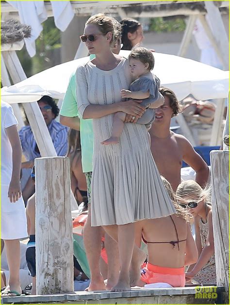 Full Sized Photo Of Uma Thurman Bikini Babe In Saint Tropez 15 Photo