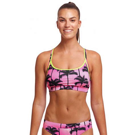 Funkita Top Bikini Sports Pop Palms Rosa Swiminn