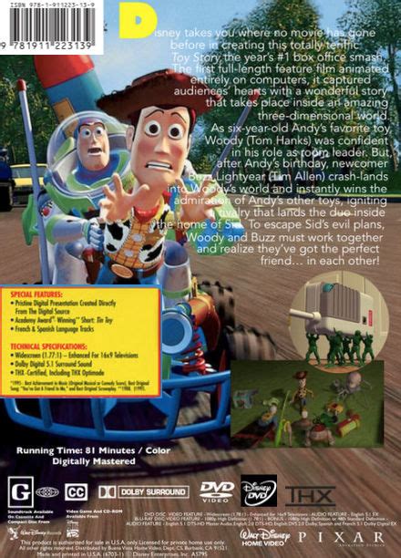 Toy Story 1996 Dvd Cover Back By Lukeb21 On Deviantart