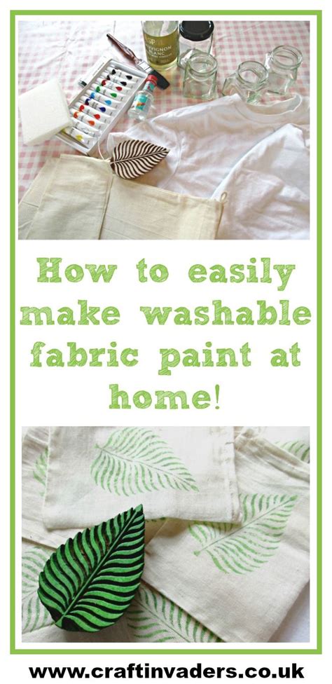 How to make Brilliant DIY Fabric Paint at Home • Craft Invaders ...