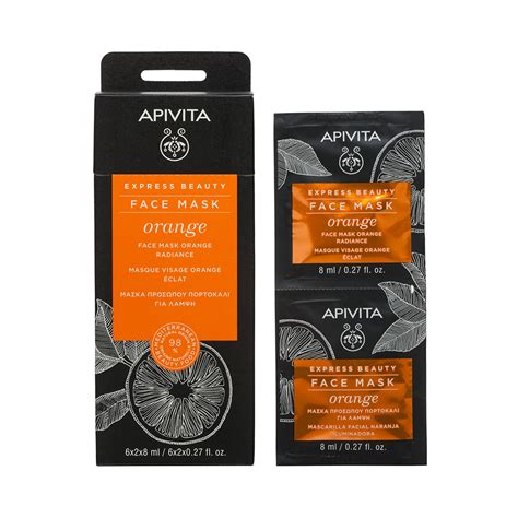 Apivita EXPRESS BEAUTY Mascarilla Facial Iluminadora Con Naranja