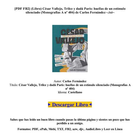 Libro Descargar César Vallejo Trilce Y Dadá París De Carlos