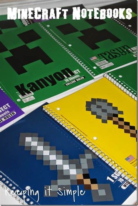 Diy Minecraft Notebooks Keeping It Simple Diy Minecraft Minecraft