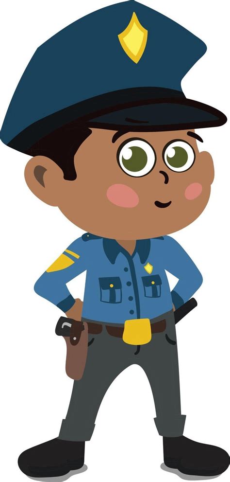 Kindergarten Preschool Kid Dressed As Professional Police Officer