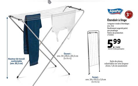 Promo étendoir à Linge Aquapur chez Lidl iCatalogue fr