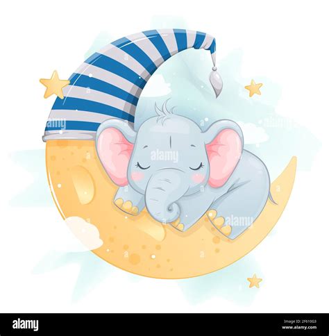 Lindo Elefante Durmiendo Imágenes Vectoriales De Stock Alamy