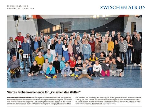 Südkurier 22 Januar 2019 Zeitschleuse