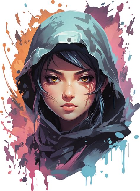 Ninja Girl Clip Art AI Generative 29904713 PNG