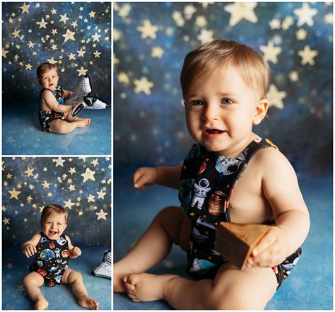 Space Theme Cake Smash Ct Photographer First Birthday