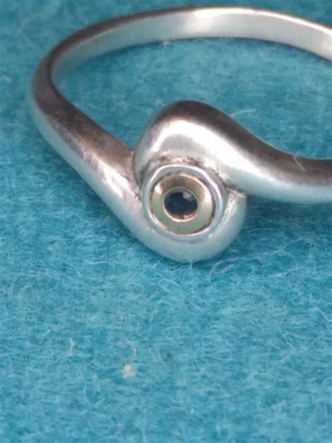 Ancienne Bague En Argent Massif Jonc Alliance Anneaux Cr Ateur Art