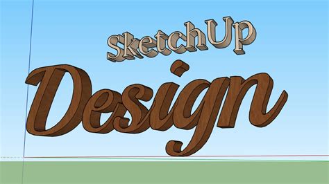 How To Make 3D Text In SketchUp YouTube