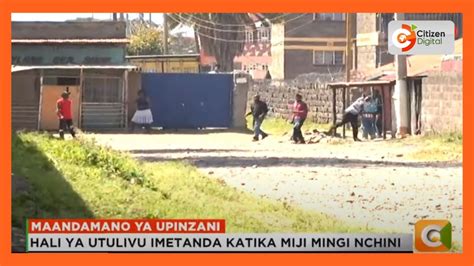 Polisi Wakabiliana Na Waandamanaji Jijini Nakuru Youtube