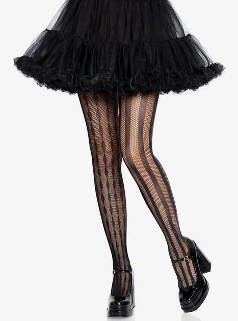 Harlequin Net Tights Black Hot Topic