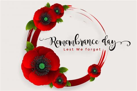 Lest We Forget Remembrance Day Poppy