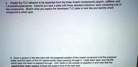 Solved Predict The Tlc Behavior To Be Expected From The Three Anacin