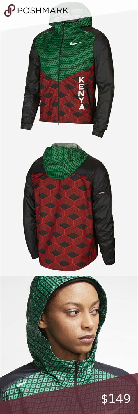 Nike Shield Kenya Running Jacket Hoodie Marathon Olympic Team Red Green Black | Running jacket ...