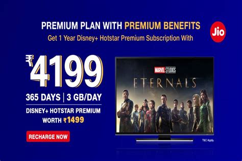 Reliance Jio Launches New Disney Hotstar Premium Prepaid Plans