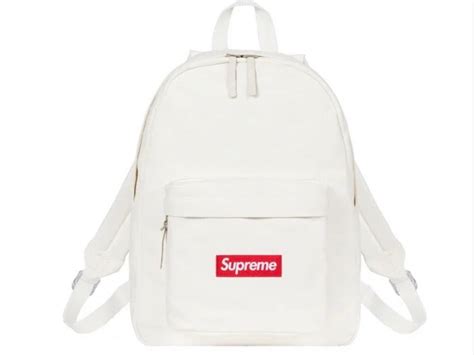 Supreme Canvas Backpack White Fw20 Uniquehype