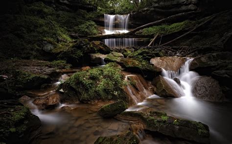 Fondos de pantalla paisaje bosque cascada naturaleza reflexión