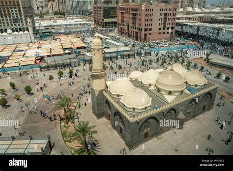 View Of The Mosque Of Al Ghamama While Thousands Of Muslim Pilgrims