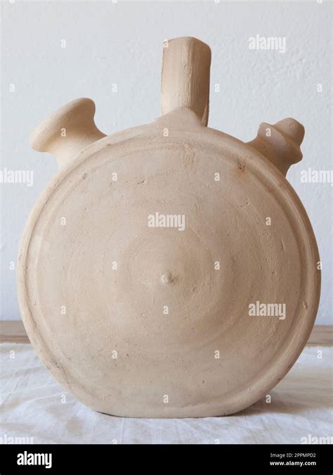 White Earthenware Botijo Traditional Clay Pot Jug Stock Photo Alamy