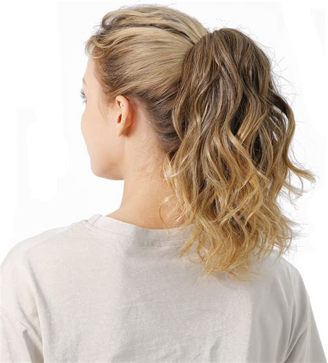 Daycen Short Curly Ponytail Clip On Synthetic Wavy Hair