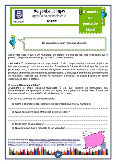 Ef04ge03 Atividades 4 Ano - 👍Apostila: "Na Ponta do Lápis" - 4º ano - Vol.1 | Atividades de sala de ...