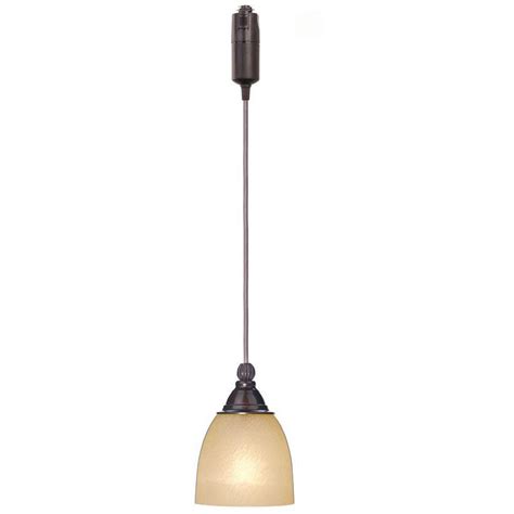 Hampton Bay 1 Light Antique Bronze Linear Track Lighting Pendant With