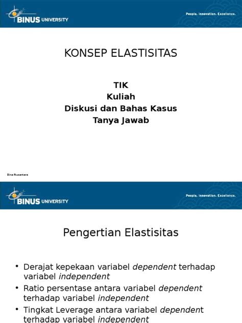 PDF Elastisitas Binus DOKUMEN TIPS