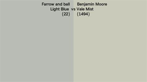 Farrow And Ball Light Blue 22 Vs Benjamin Moore Vale Mist 1494 Side