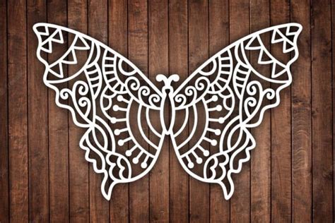 Butterfly Laser Wood Cut Svg Vector File Graphic By Rextore Creative