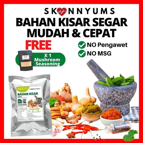 SKINNYUMS Bahan Kisar Homemade Bawang Putih Kisar Bawang Kisar Homemade