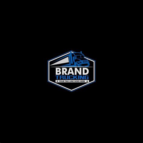 Trucking company logo. Bold badge emblem logo concept. Ready made logo ...