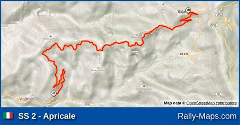 SS 2 Apricale Stage Map Rallye Sanremo 2014 CIAR Rally Maps