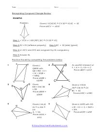 Congruent Triangle Worksheets