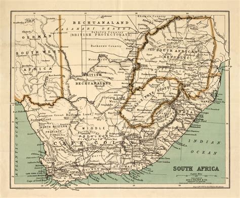 South Africa 1899 Kroll Antique Maps