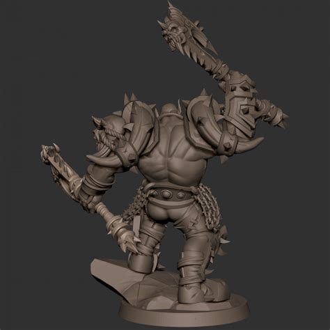 3D Printable Orc Warrior 2 Versions By Bite The Bullet