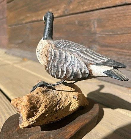 Blue Line Antiques Port Leyden New York Miniature Canada Goose Carving