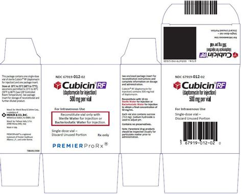 Cubicin Rf Package Insert Drugs