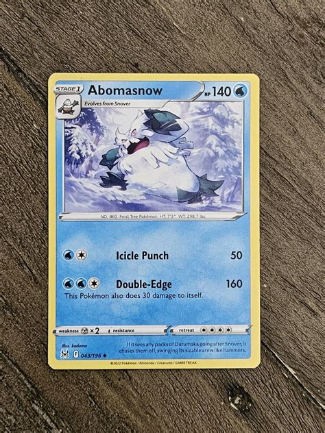 Abomasnow Lost Origin Pokemon Uncommon Card Ebay