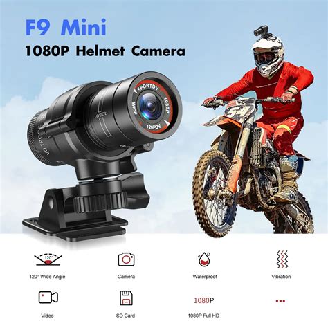 F9 Action Camera HD 1080P Bike Motorcycle Helmet Camera Outdoor Sport ...