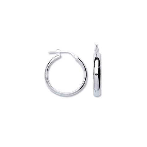 Sterling Silver Round Hoop Earrings Jewellery From Hillier Jewellers Uk