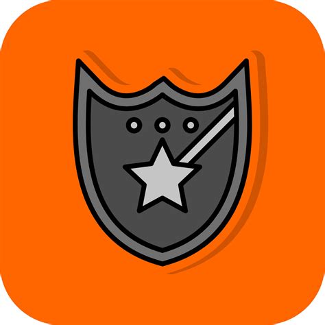 Police Badge Filled Orange background Icon 42937196 Vector Art at Vecteezy