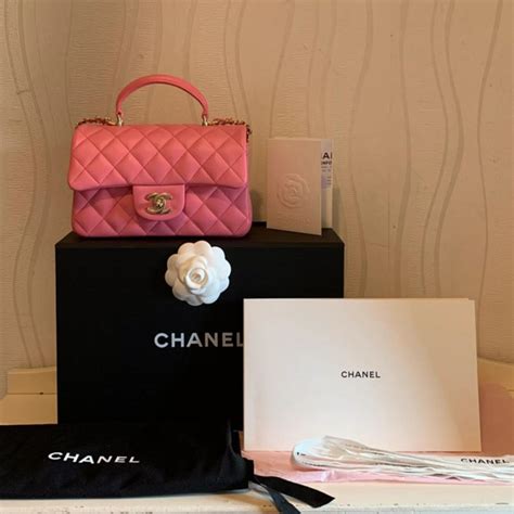 Chanel Pink Top Handle I am selling my Chanel pink... - Depop